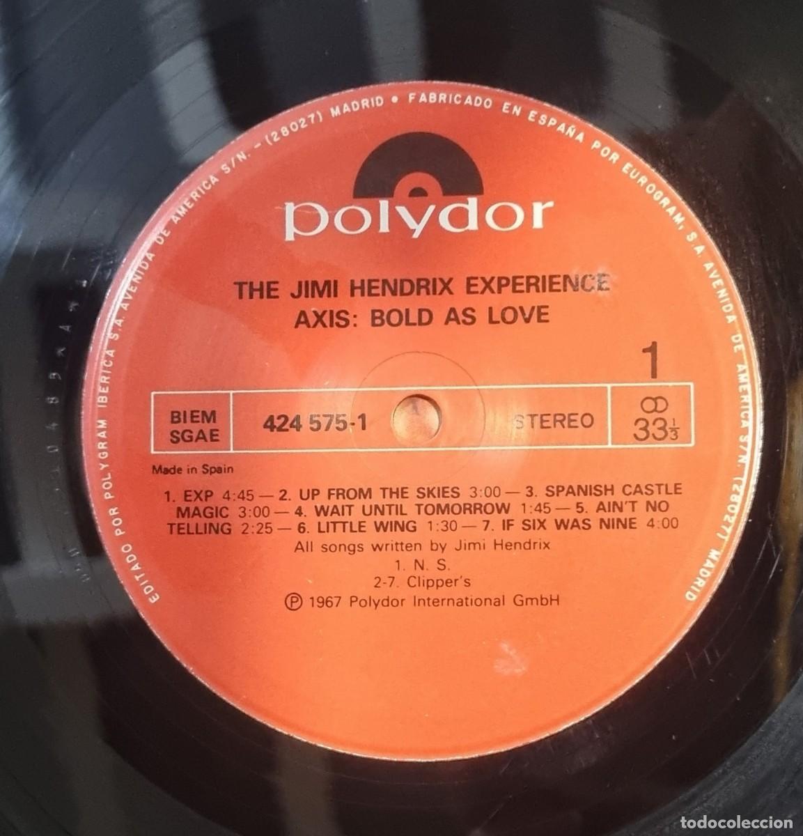 Discos de vinilo: The Jimi Hendrix Experience - Axis: Bold As Love - Foto 3