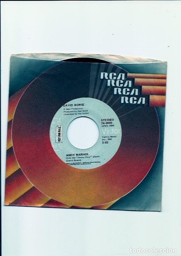 Discos de vinilo: DAVID BOWIE. Changes. Andy Warhol. (vinilo single 1974) - Foto 1