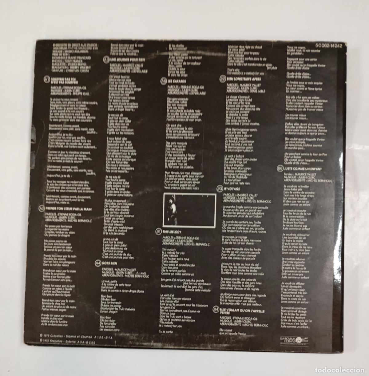 Discos de vinilo: Julien Clerc - N&ordm; 7 - LP. TDKLP16 - Foto 2