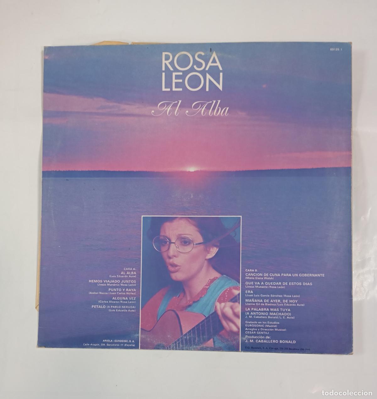 Discos de vinilo: Rosa Le&oacute;n &ndash; Al Alba. LP. TDKLP12 - Foto 2