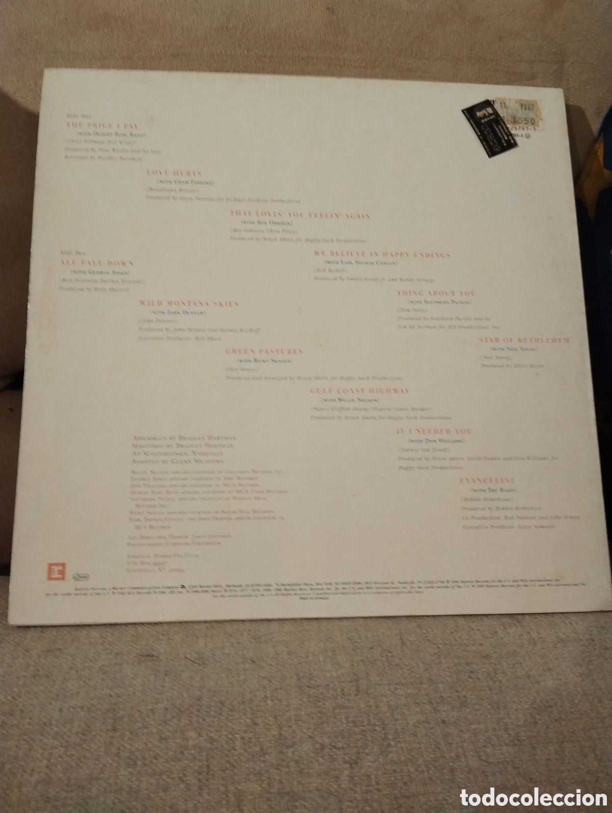Discos de vinilo: EMMYLOU HARRIS, DUETS - Foto 2