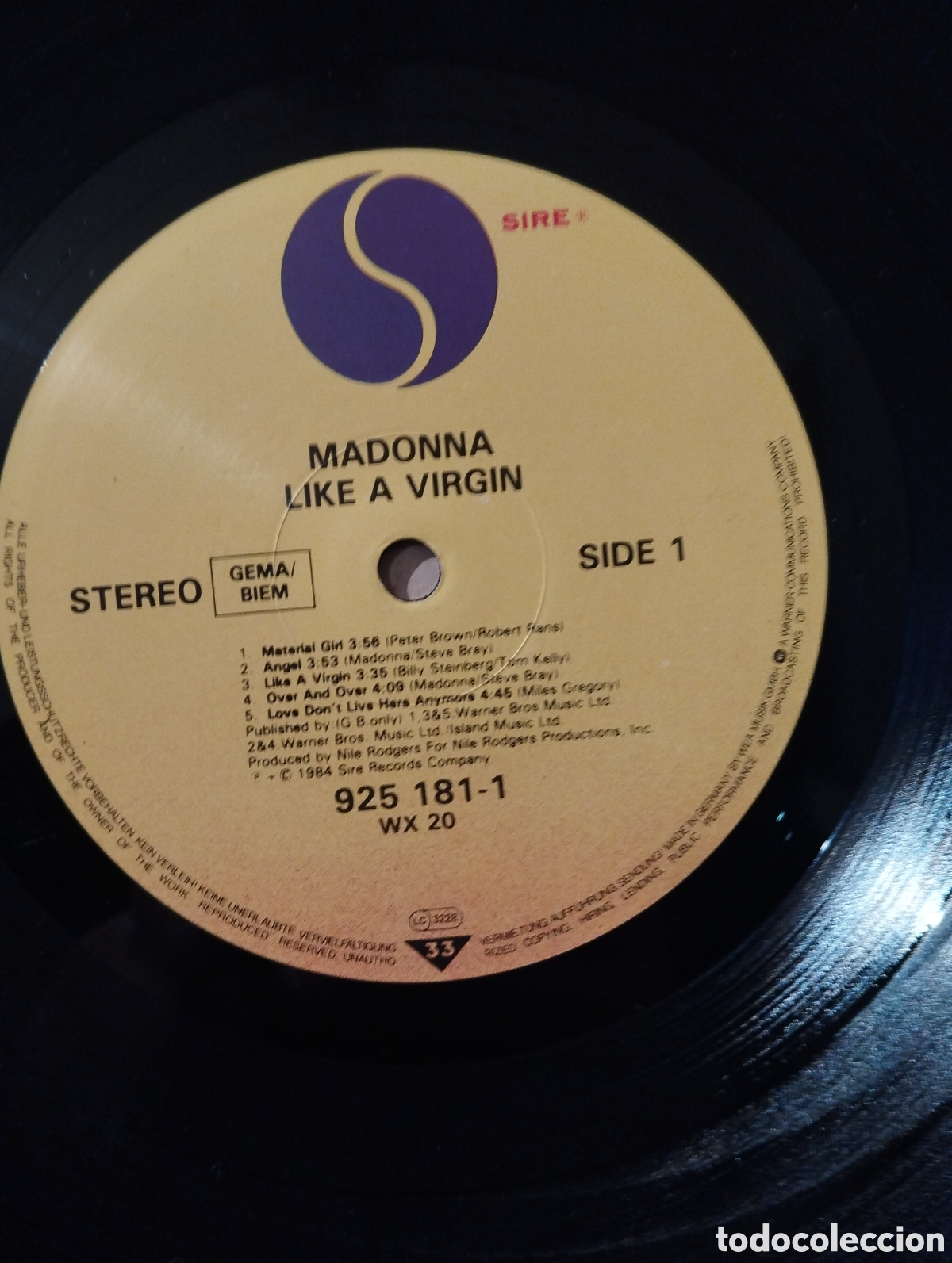 Discos de vinilo: MADONNA, LIKE A VIRGIN - Foto 2