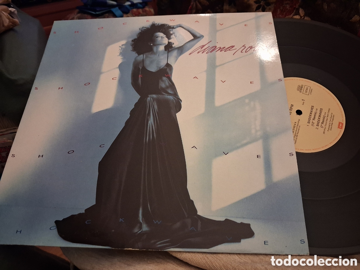 Discos de vinilo: Diana Ross&nbsp;maxisingle&nbsp;Shockwaves - Foto 1