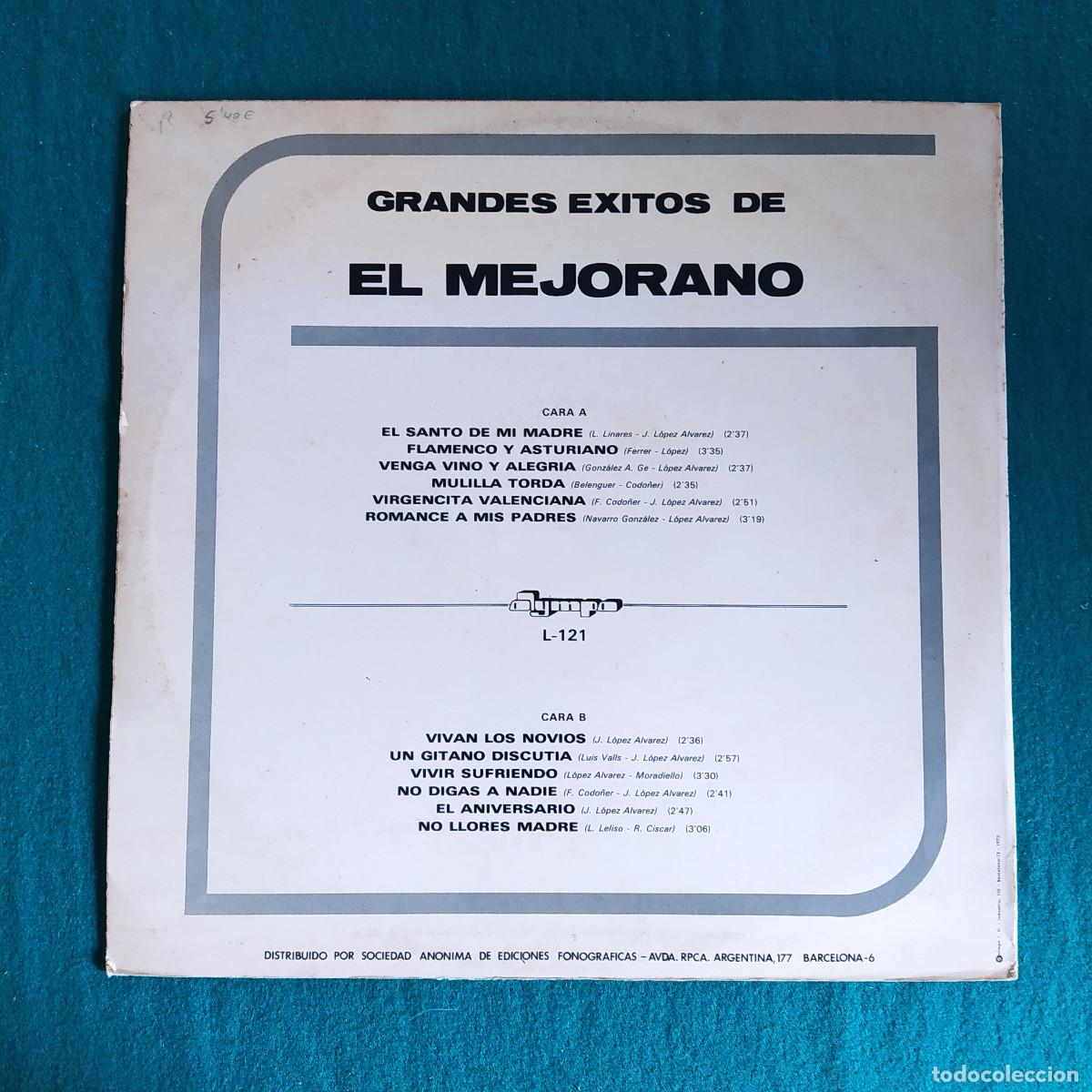 Discos de vinilo: El Mejorano &ndash; Grandes Exitos - Foto 2