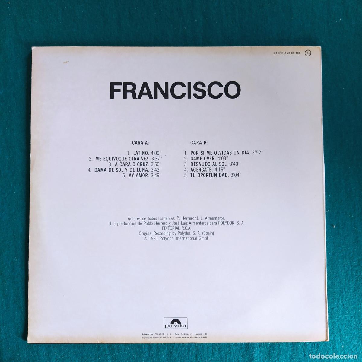 Discos de vinilo: Francisco &ndash; Latino . - Foto 2