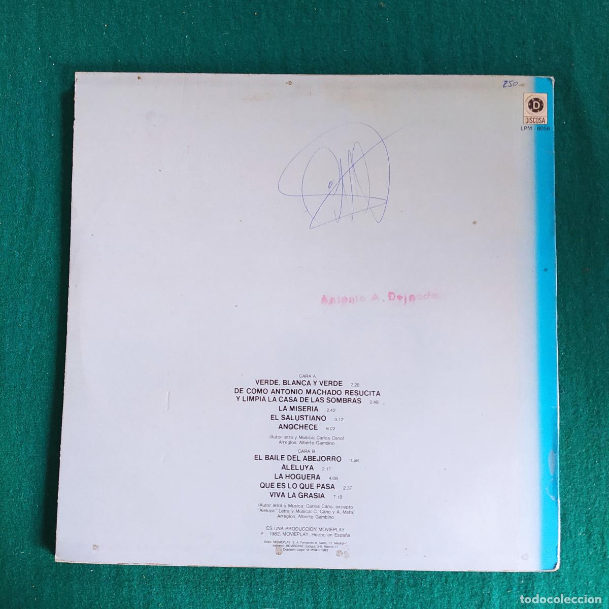 Discos de vinilo: Carlos Cano &ndash; Verde, Blanca Y Verde - Foto 2