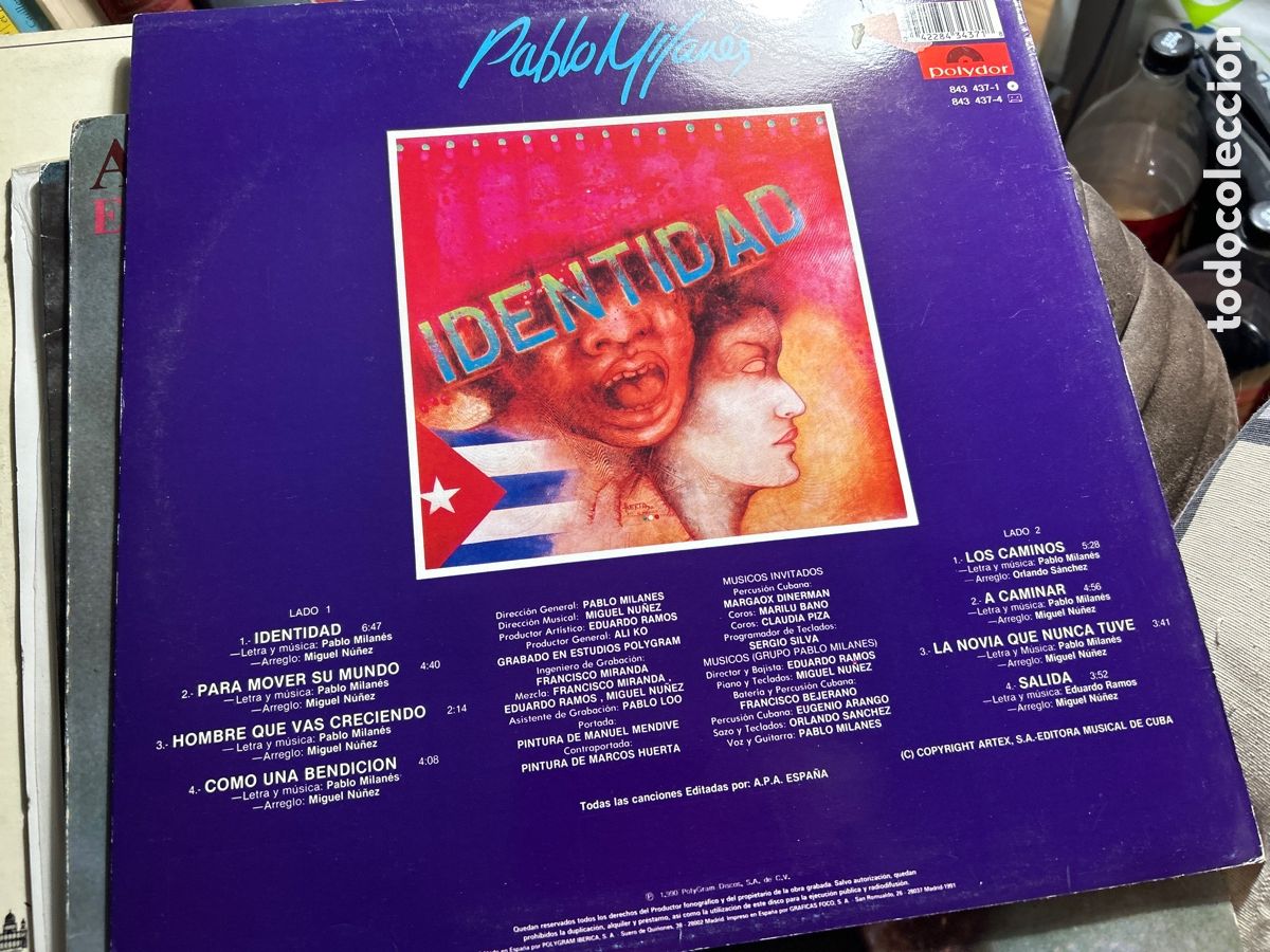 Discos de vinilo: Pablo Milan&eacute;s: identidad. Lp - Foto 2