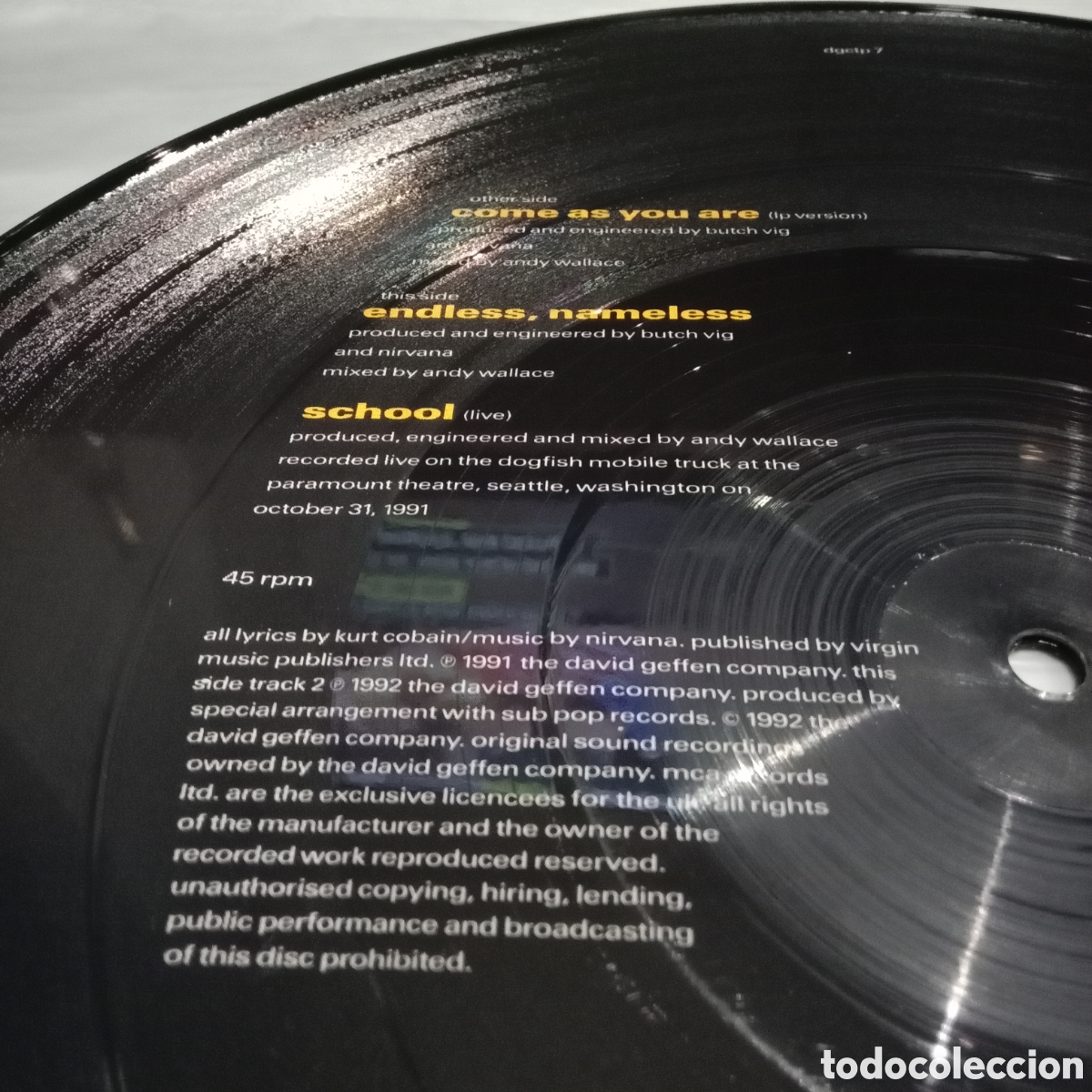 Discos de vinilo: NIRVANA - COME AS YOU ARE - PICTURE DISC 12&rdquo; - Foto 9