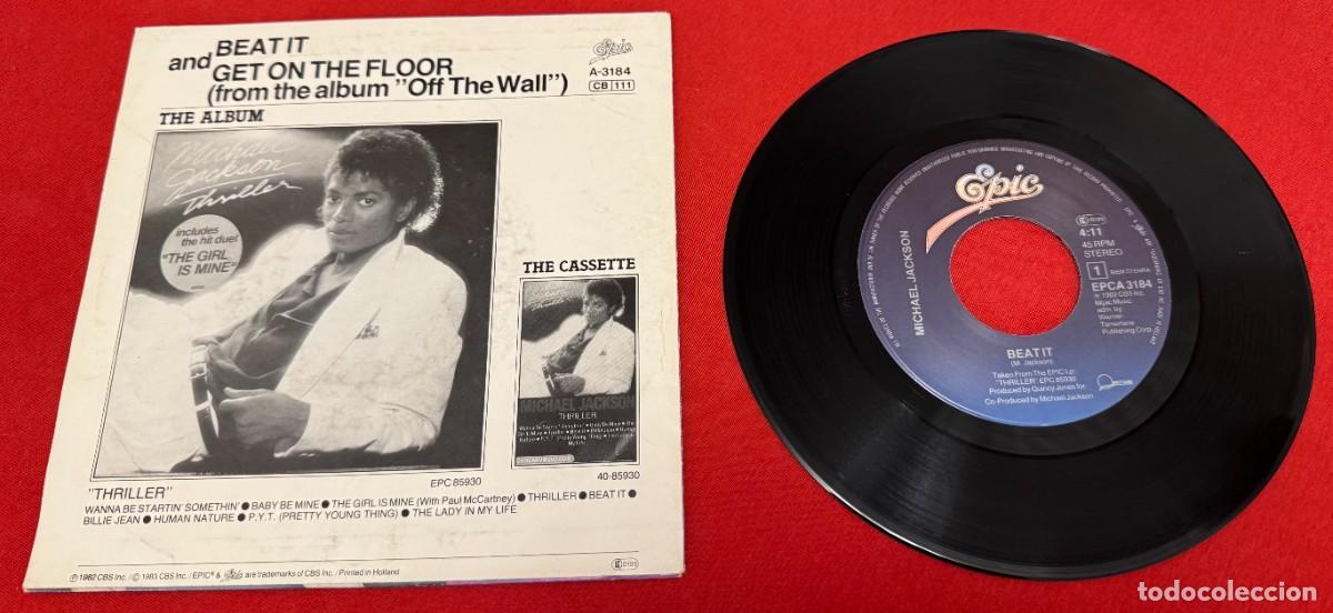 Discos de vinilo: Michael Jackson 45t Beat it EX EX - Foto 2