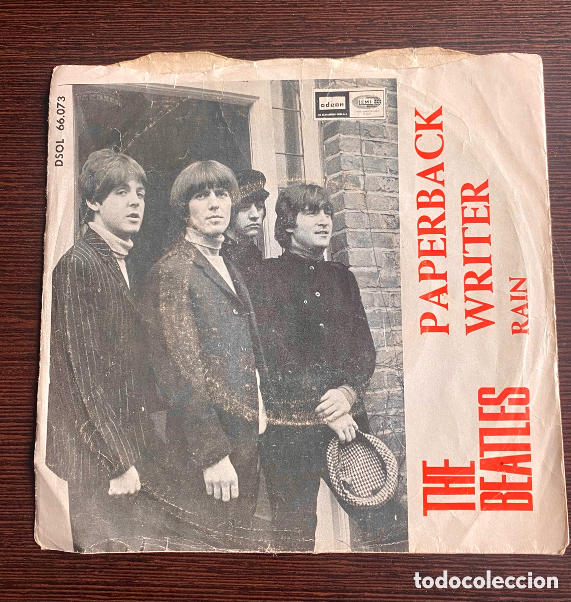 Discos de vinilo: THE BEATLES - PAPERBACK WRITER/RAIN - EMI ODEON 1966 - Foto 1