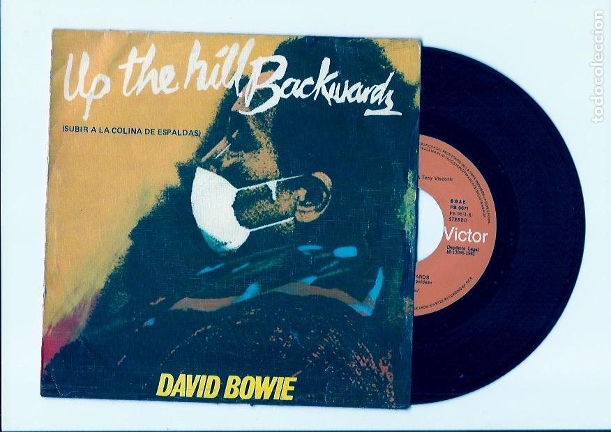 Discos de vinilo: DAVID BOWIE. Up the hill backwards. (vinilo single 1981) - Foto 1