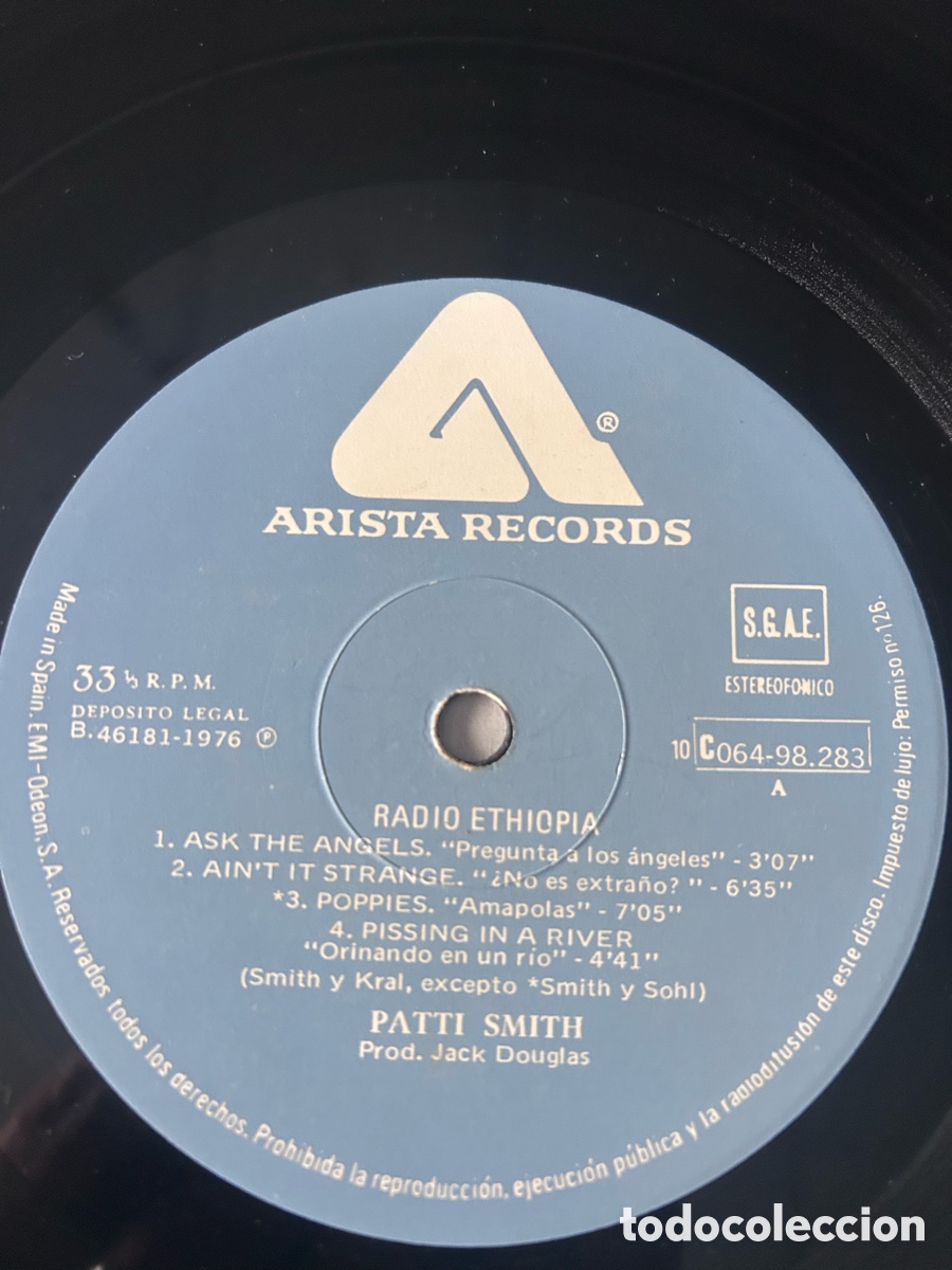 Discos de vinilo: Patti Smith Group - Radio Ethiopia - Foto 5