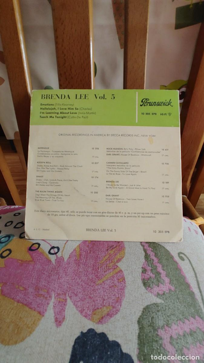 Discos de vinilo: BRENDA LEE-EP EMOTIONS +3 - Foto 2