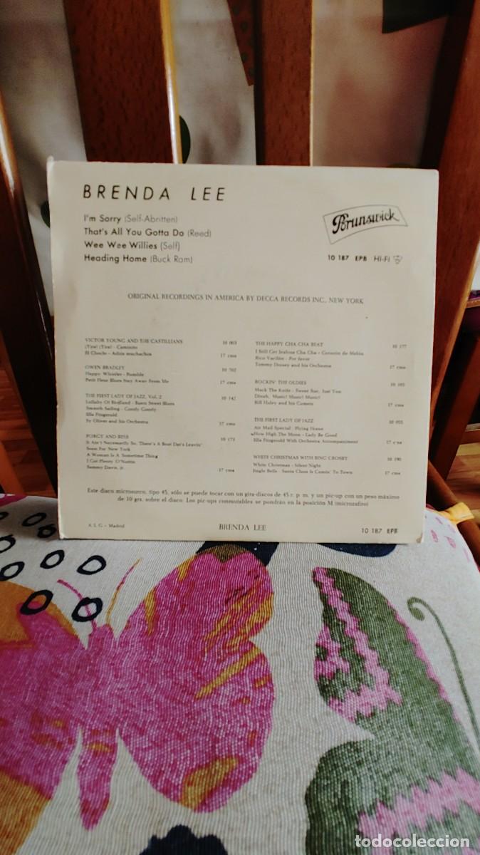 Discos de vinilo: BRENDA LEE-EP IM SORRY +3 - Foto 2