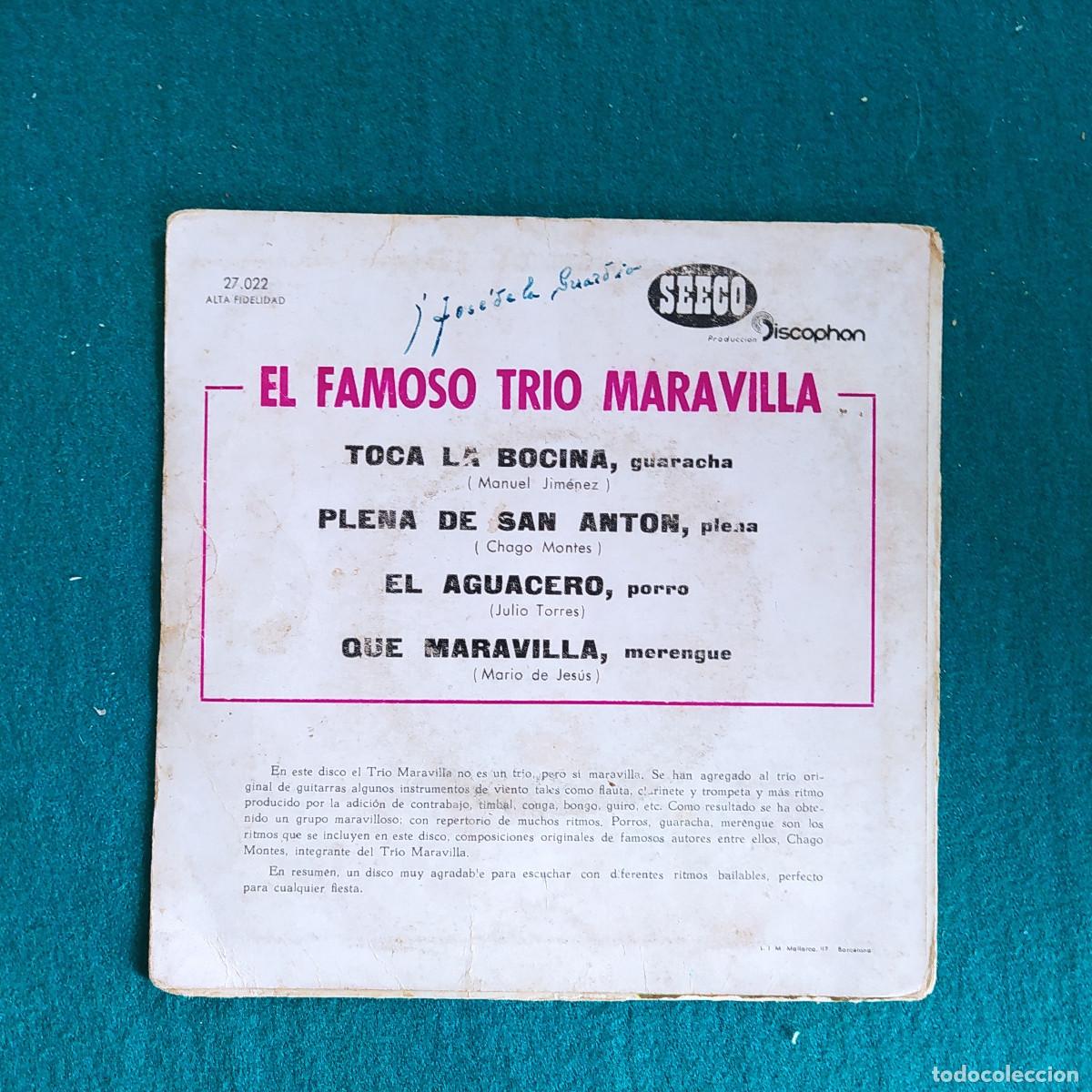 Discos de vinilo: Trio Maravilla &ndash; Toca La Bocina - Foto 2