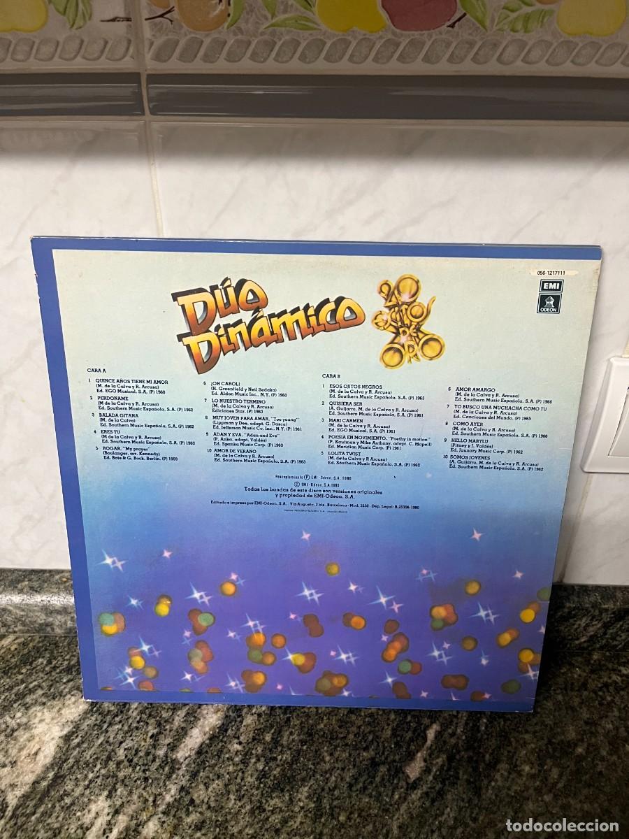 Discos de vinilo: D&uacute;o Din&aacute;mico 20 Exitos De Oro - Foto 2