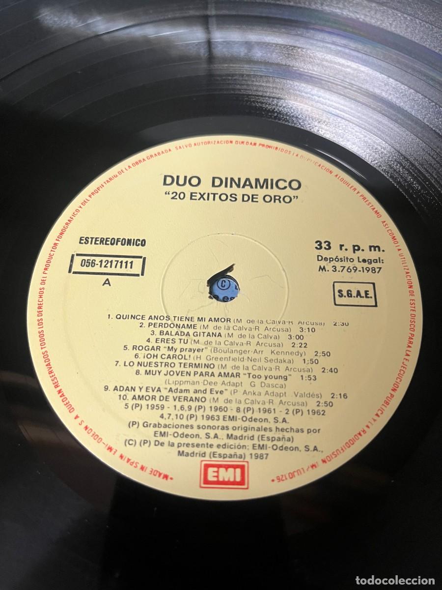 Discos de vinilo: D&uacute;o Din&aacute;mico 20 Exitos De Oro - Foto 4