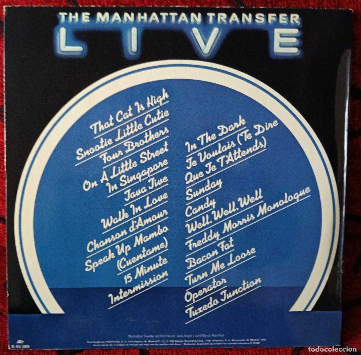 Discos de vinilo: THE MANHATTAN TRANSFER ** Live ** VINILO LP 1978 - Foto 2