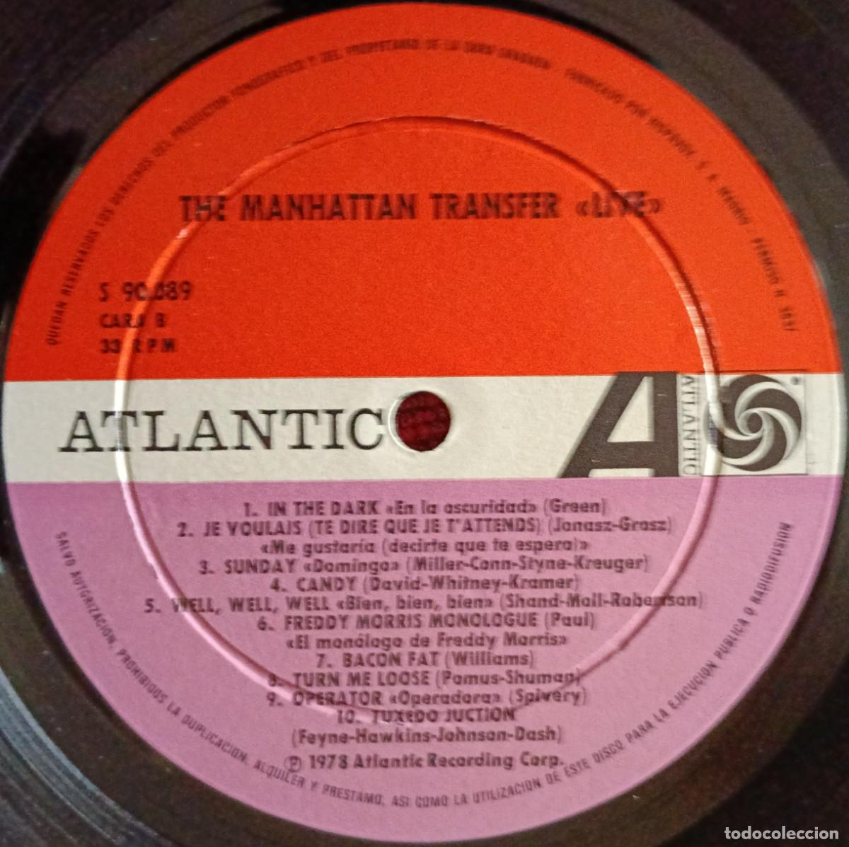 Discos de vinilo: THE MANHATTAN TRANSFER ** Live ** VINILO LP 1978 - Foto 4