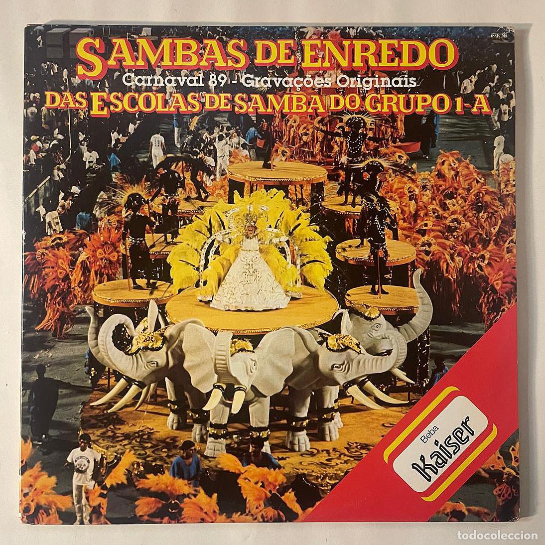Disques de vinyle: SAMBAS DE ENREDO DAS ESCOLAS DE SAMBA DO GRUPO 1A / CARNAVAL 89 (2LP RCA 1988) BRASIL