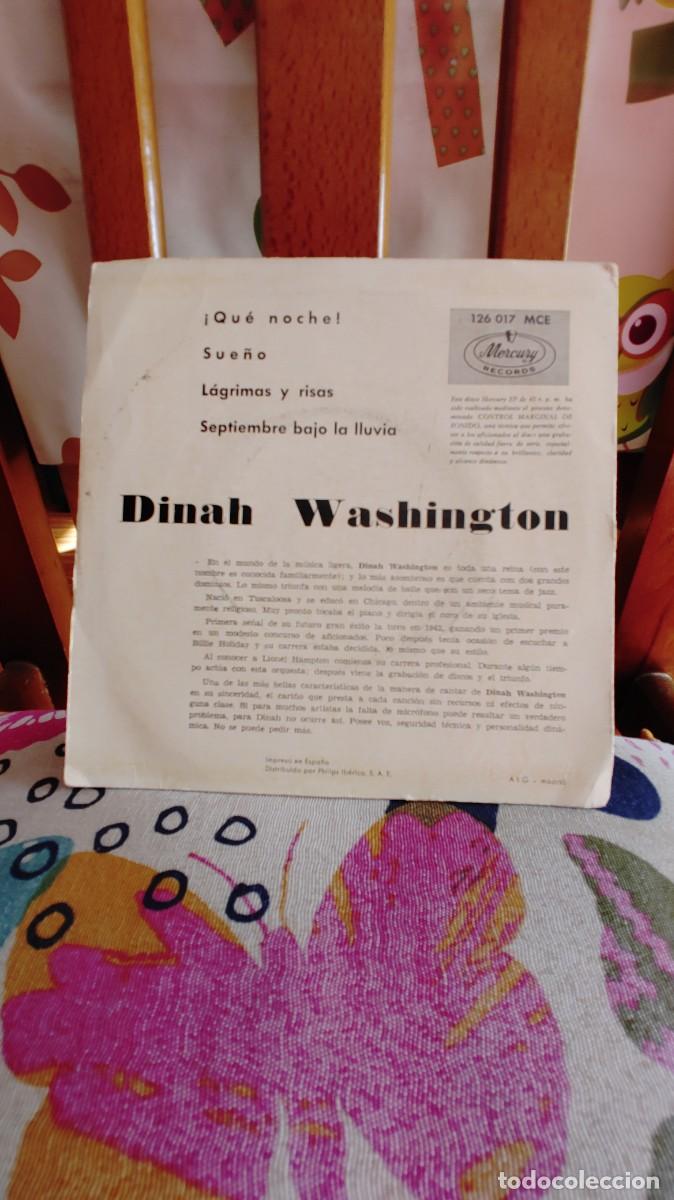 Discos de vinilo: DINAH WASHINGTON-EP QUE NOCHE +3 - Foto 2