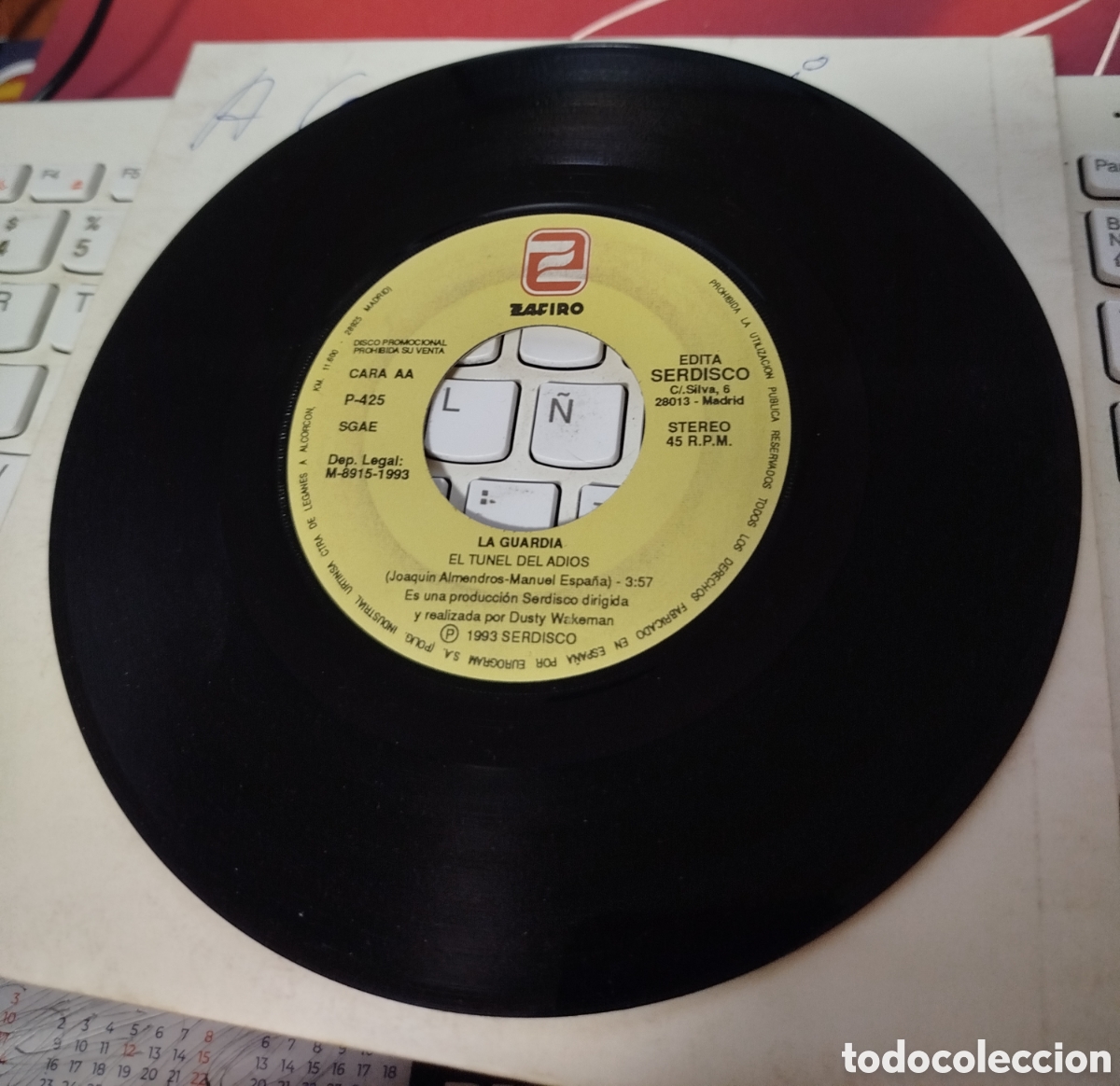 Discos de vinilo: La Guardia- El T&uacute;nel Del Adi&oacute;s. Solo disco - Foto 2