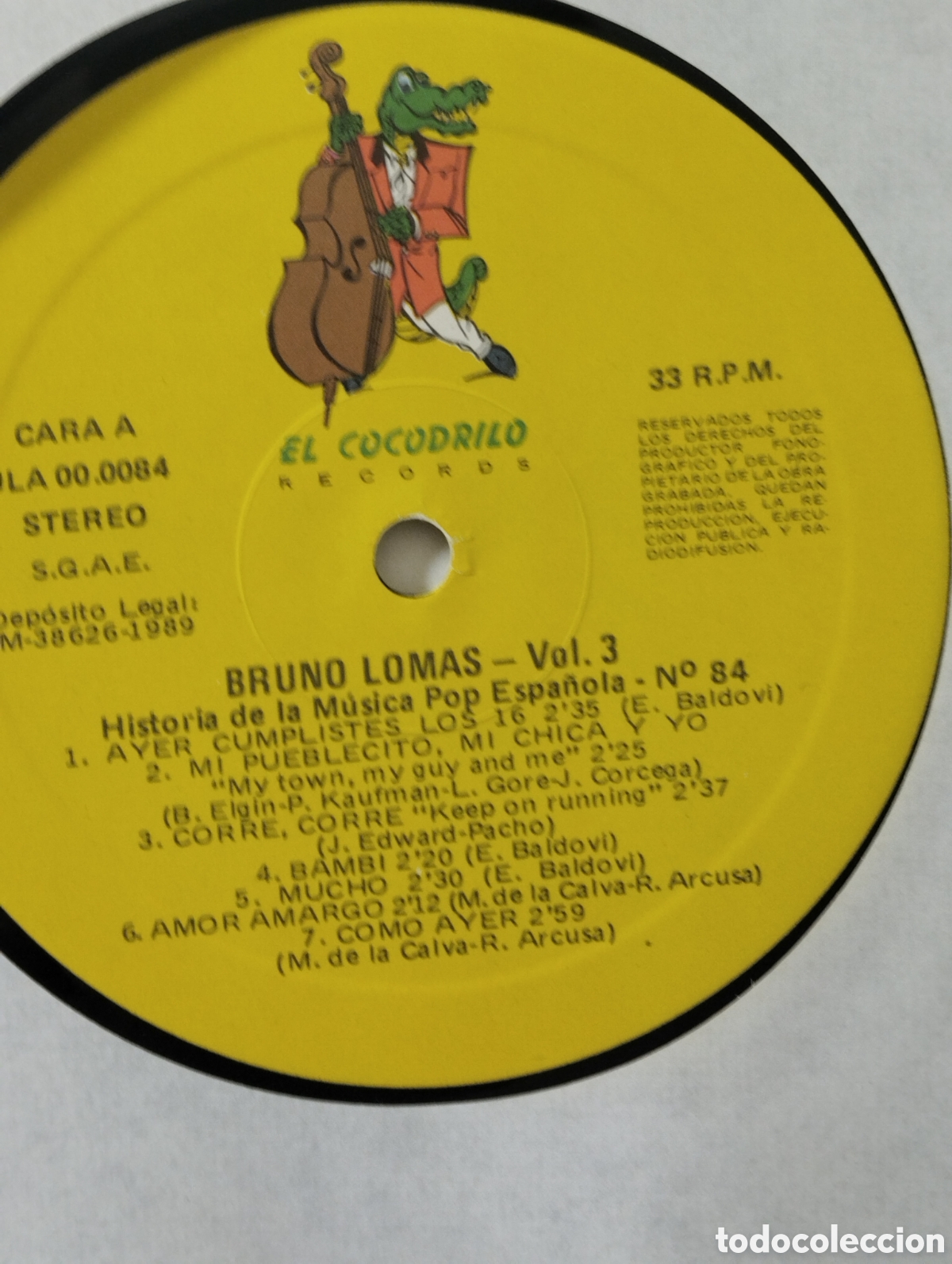 Discos de vinilo: BRUNO LOMAS , VOLUMEN 3 - Foto 3