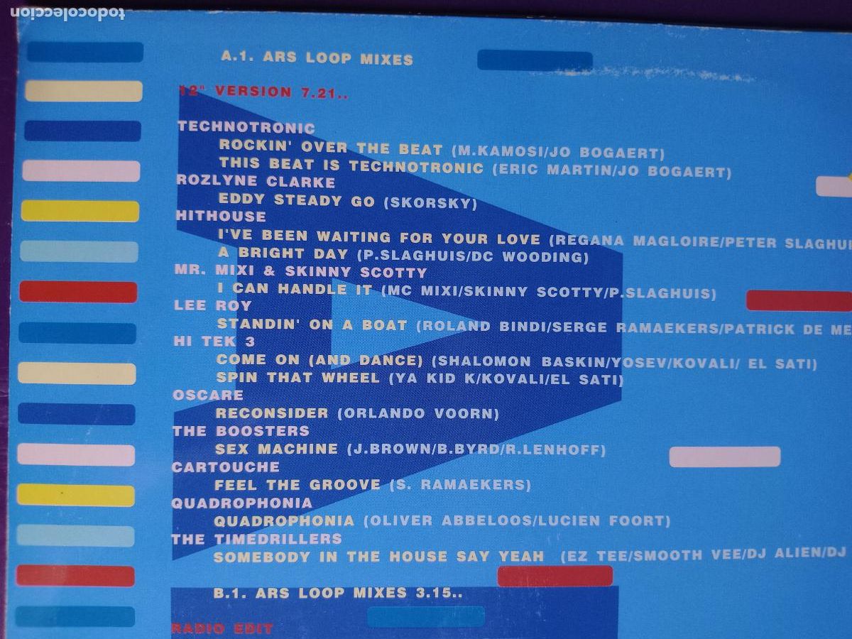 Discos de vinilo: Non Stop Loop Mix -LP ARS STUDIO 57 1991 - TECHNO, ELECTRONICA, HOUSE, - SIN USO - Foto 3