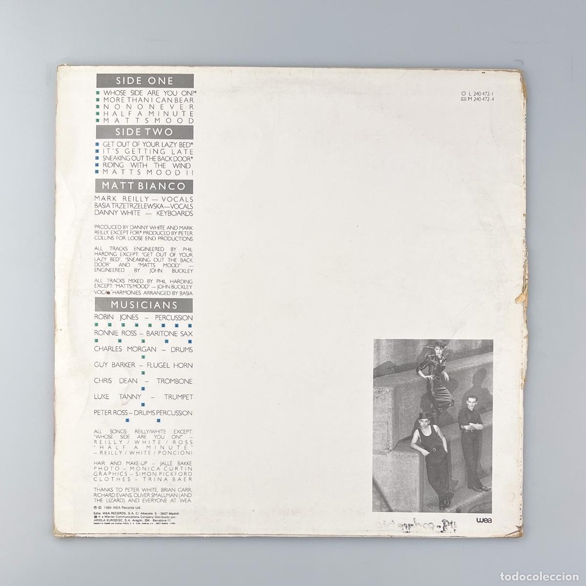 Discos de vinilo: LP. Matt Bianco. Whose Side Are You On (G/VG) - Foto 2