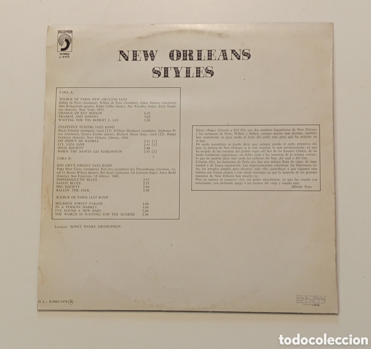 Discos de vinilo: VINILO NEW ORLEANS STYLES - Foto 2
