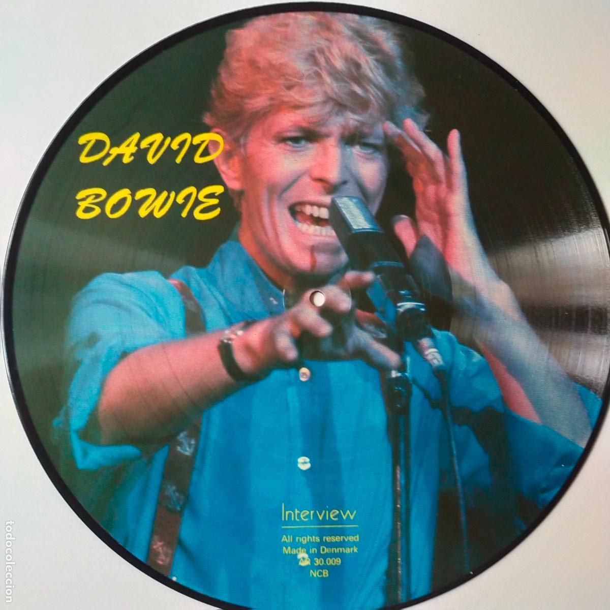 Discos de vinilo: DAVID BOWIE- INTERVIEW- DENMARK LP PICTURE DISC 1983- DISCO COMO NUEVO. - Foto 2