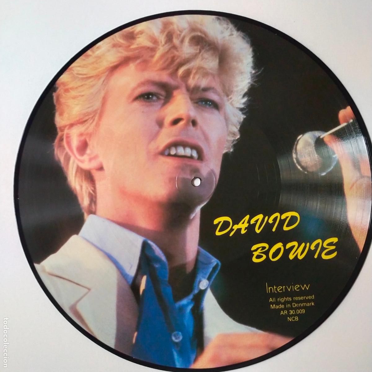 Discos de vinilo: DAVID BOWIE- INTERVIEW- DENMARK LP PICTURE DISC 1983- DISCO COMO NUEVO. - Foto 1