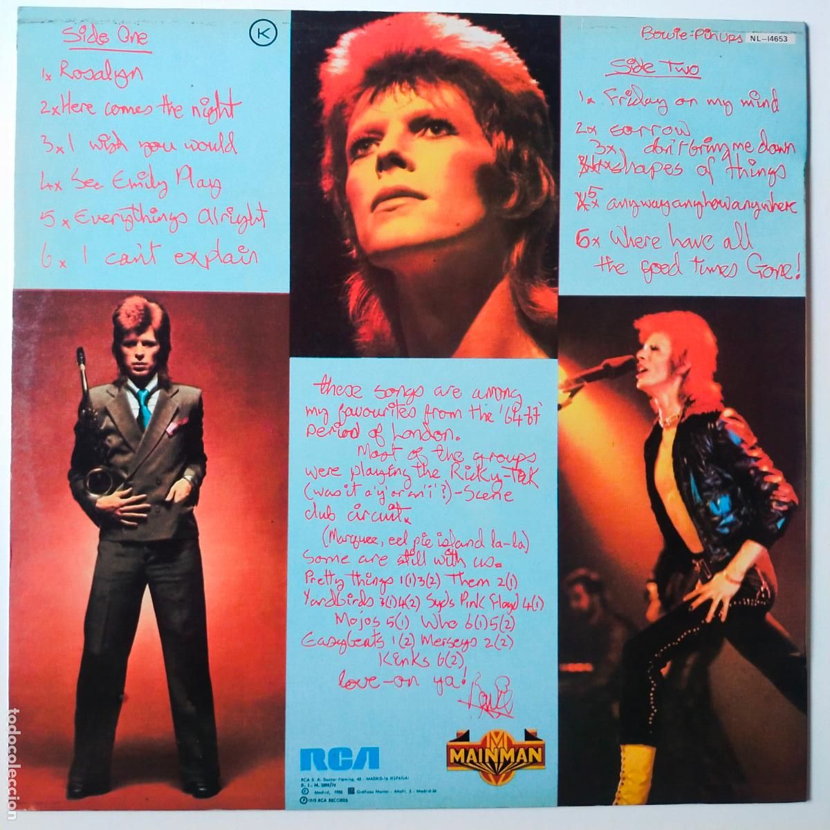 Discos de vinilo: DAVID BOWIE- PIN UPS- SPAIN LP 1983- DISCO COMO NUEVO.- REF. 2 - Foto 2