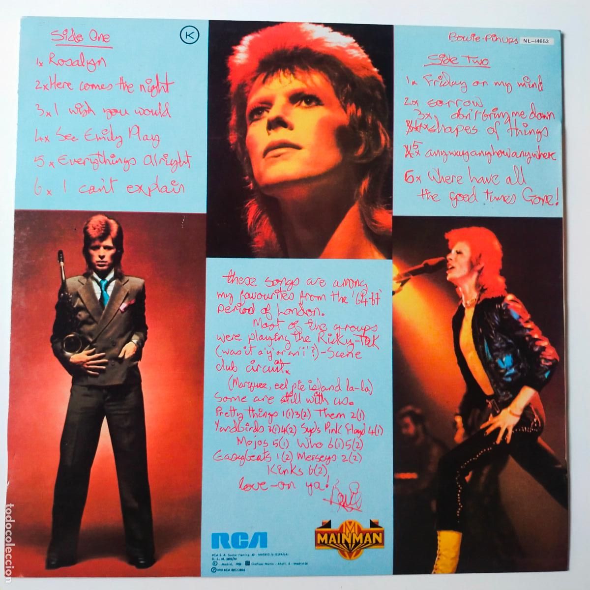 Discos de vinilo: DAVID BOWIE- PIN UPS- SPAIN LP 1983- DISCO COMO NUEVO.- REF. 3 - Foto 2