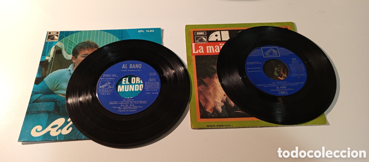 Discos de vinilo: 2 SINGLES AL BANO VINILO - Foto 3
