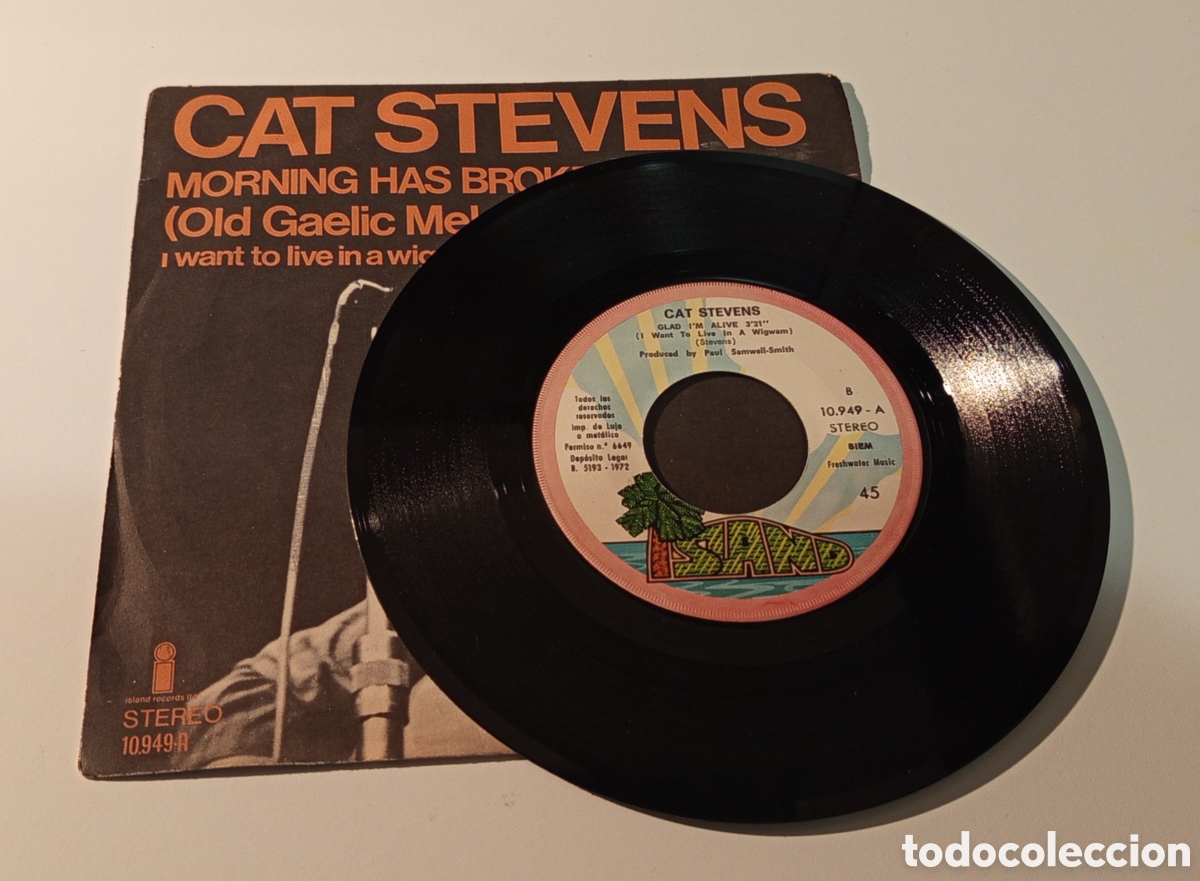 Discos de vinilo: CAT STEVENS SINGLE MORNING HAS BROKEN - Foto 2