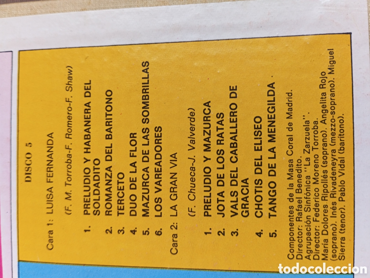 Discos de vinilo: Fiesta Mayor de la Zarzuela - Foto 5