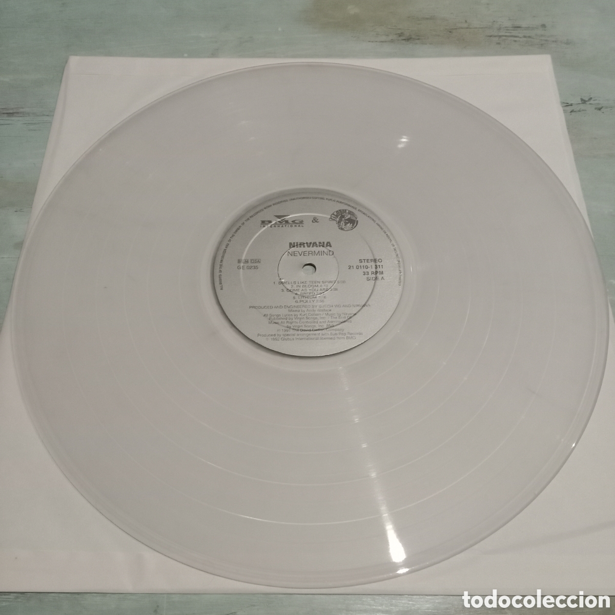 Discos de vinilo: NIRVANA - NEVERMIND - LP CLEAR TRANSLUCENT - Foto 6