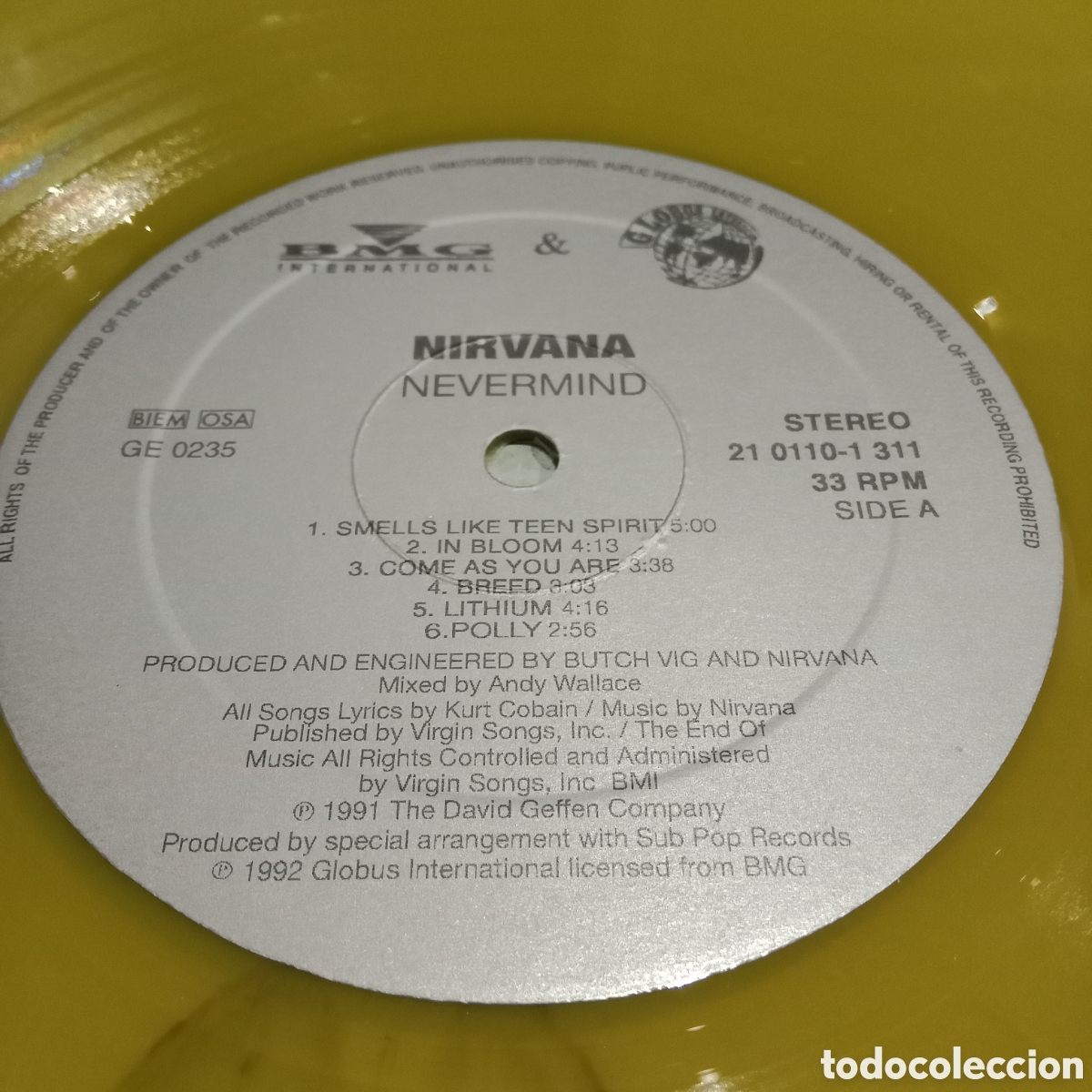 Discos de vinilo: NIRVANA - NEVERMIND - LP YELLOW TRANSLUCENT - Foto 7