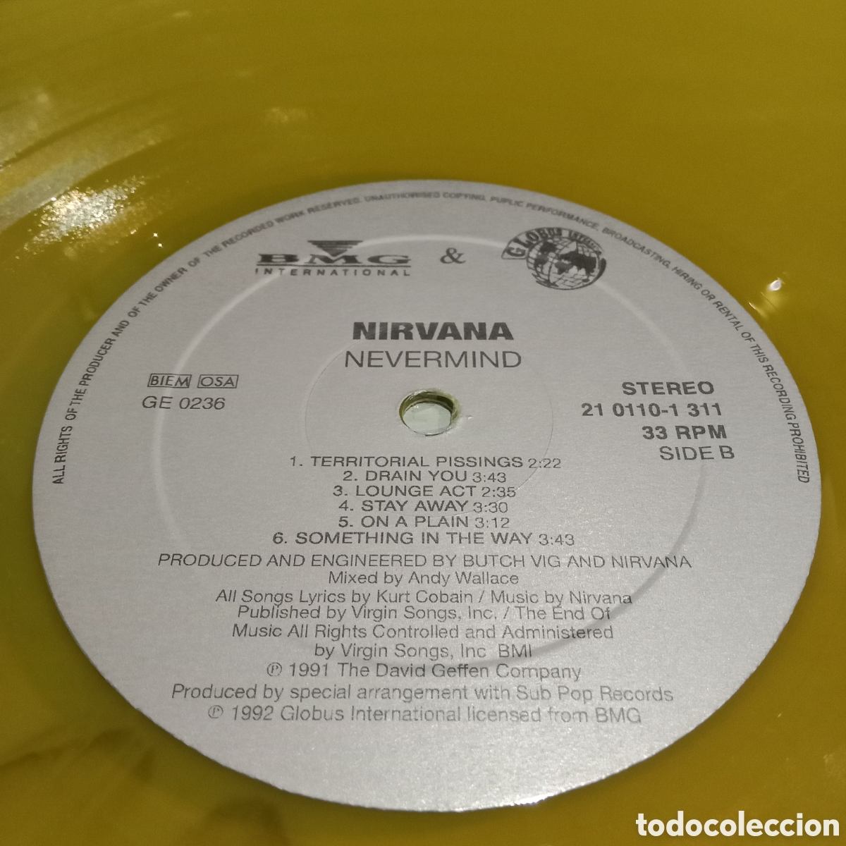 Discos de vinilo: NIRVANA - NEVERMIND - LP YELLOW TRANSLUCENT - Foto 9