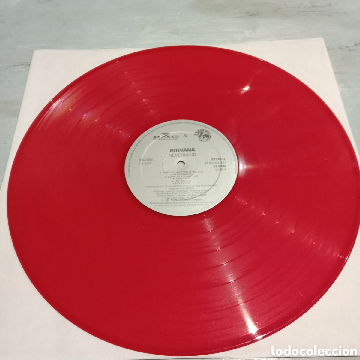 Discos de vinilo: NIRVANA - NEVERMIND - LP RED TRANSLUCENT - Foto 6