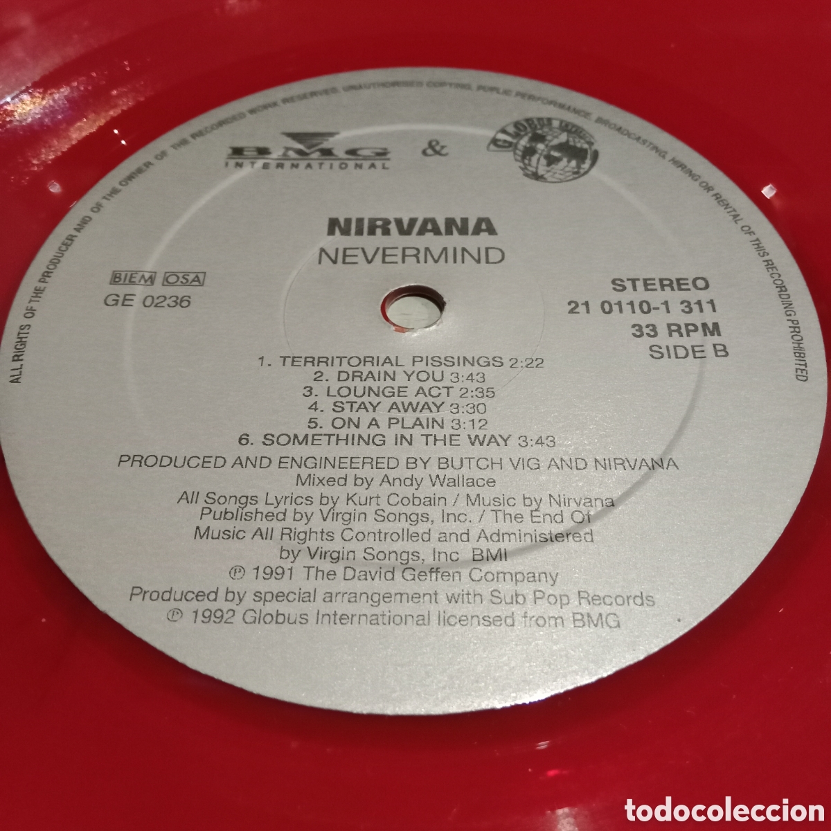 Discos de vinilo: NIRVANA - NEVERMIND - LP RED TRANSLUCENT - Foto 9