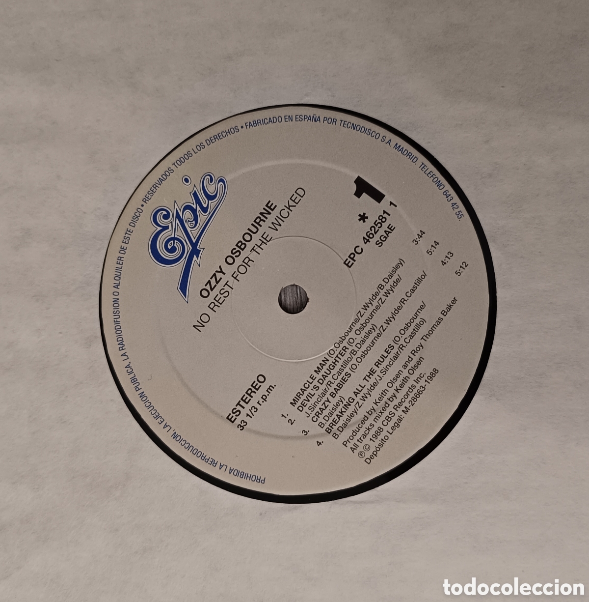 Discos de vinilo: Ozzy Osbourne No rest for the wicked - Foto 3