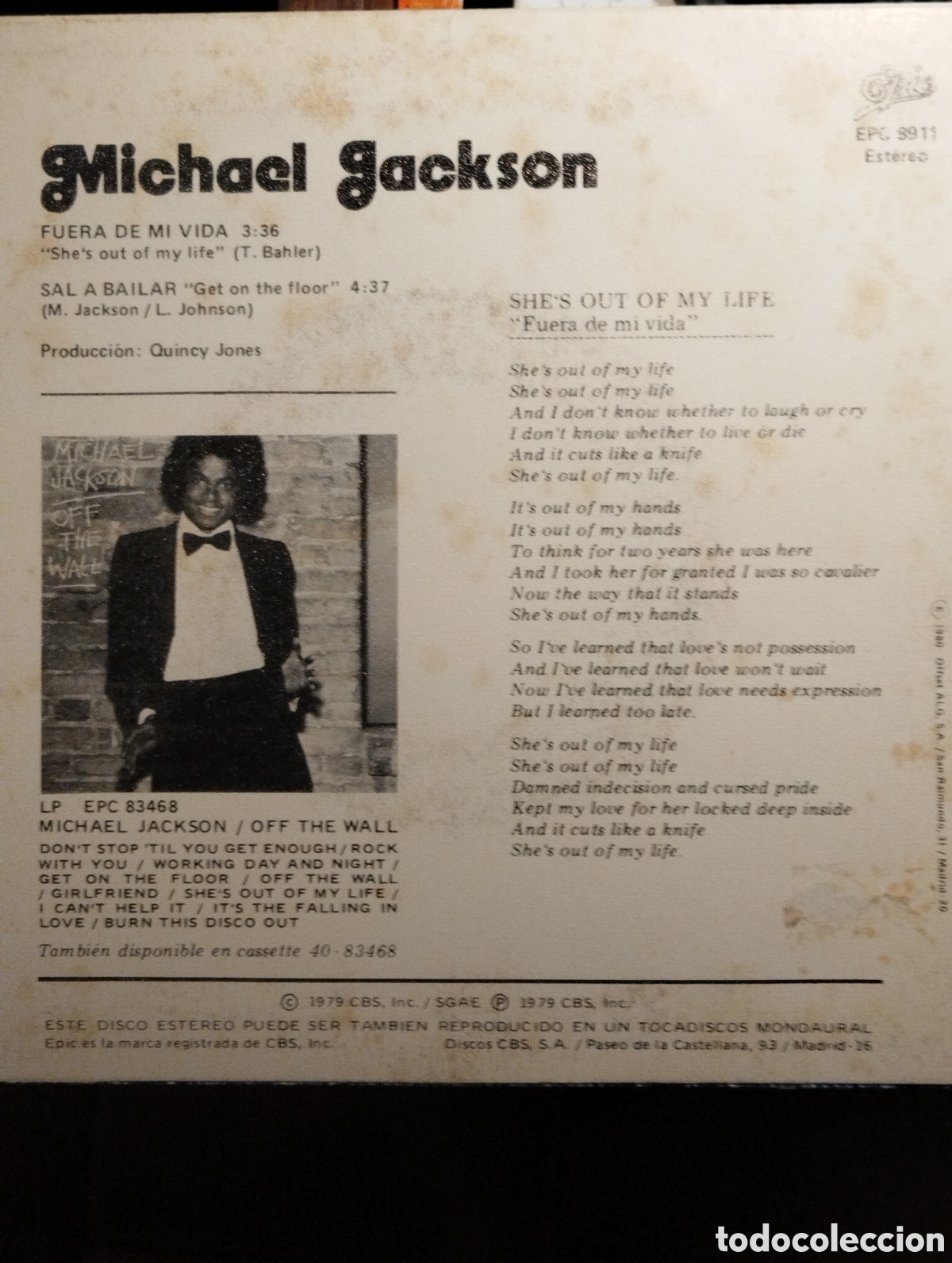 Discos de vinilo: LOTE SINGLES MICHAEL JACKSON - Foto 3