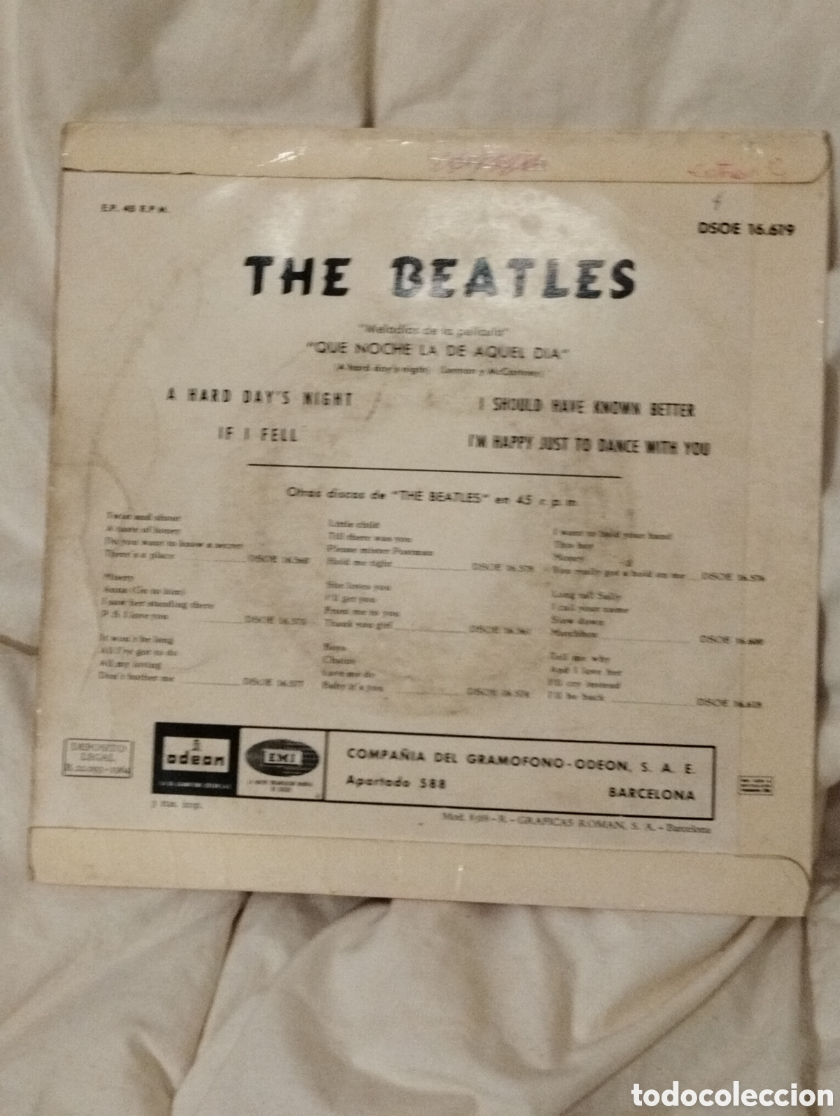 Discos de vinilo: THE BEATLES,A HARD DAYS NIGHT - Foto 2