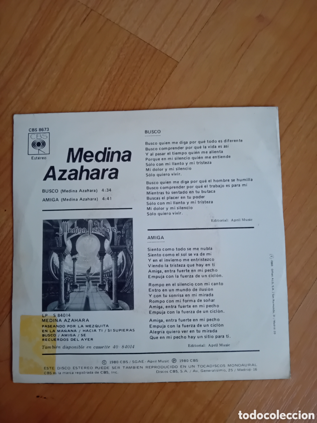 Discos de vinilo: MEDINA AZAHARA. BUSCO - Foto 2
