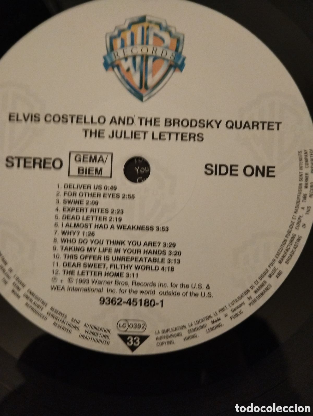 Discos de vinilo: ELVIS COSTELLO THE JULIET LETTERS - Foto 2