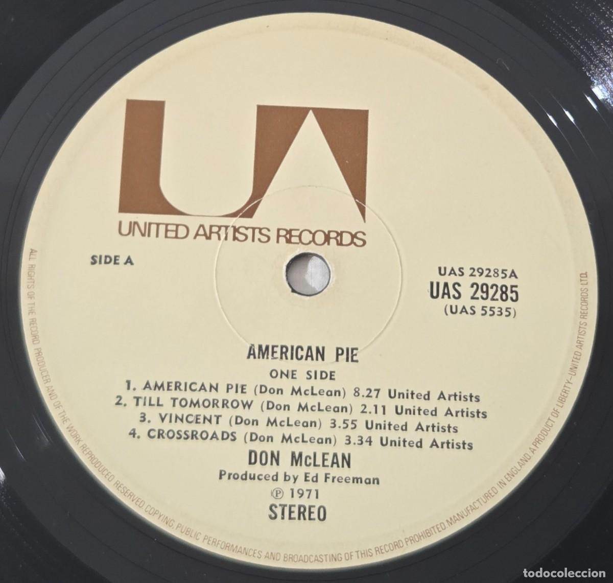 Discos de vinilo: LP Vinilo Don McLean, American Pie - Foto 6
