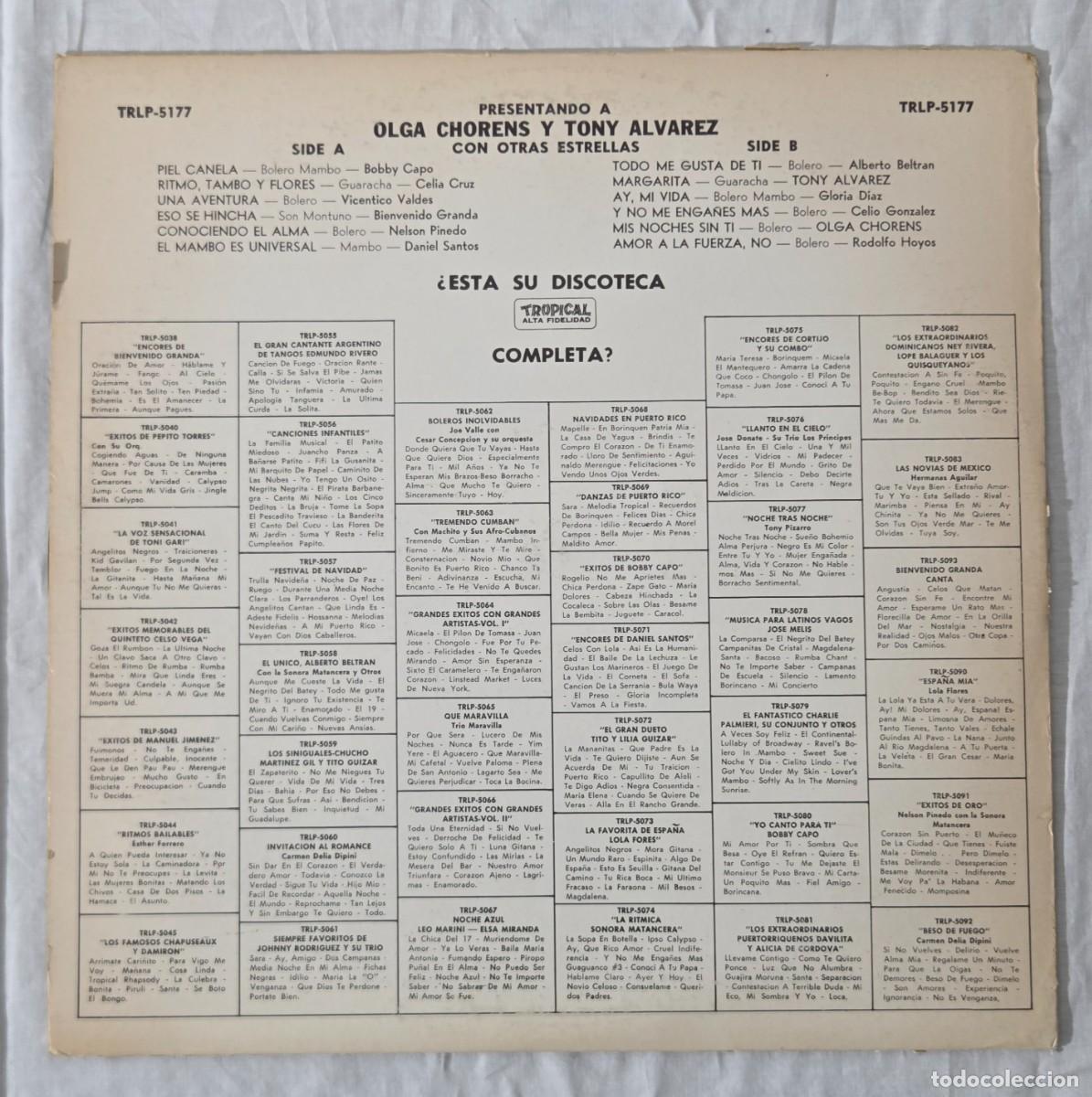 Discos de vinilo: LP Vinilo Presentando a Olga Chorens & Tony Alvarez - Foto 3