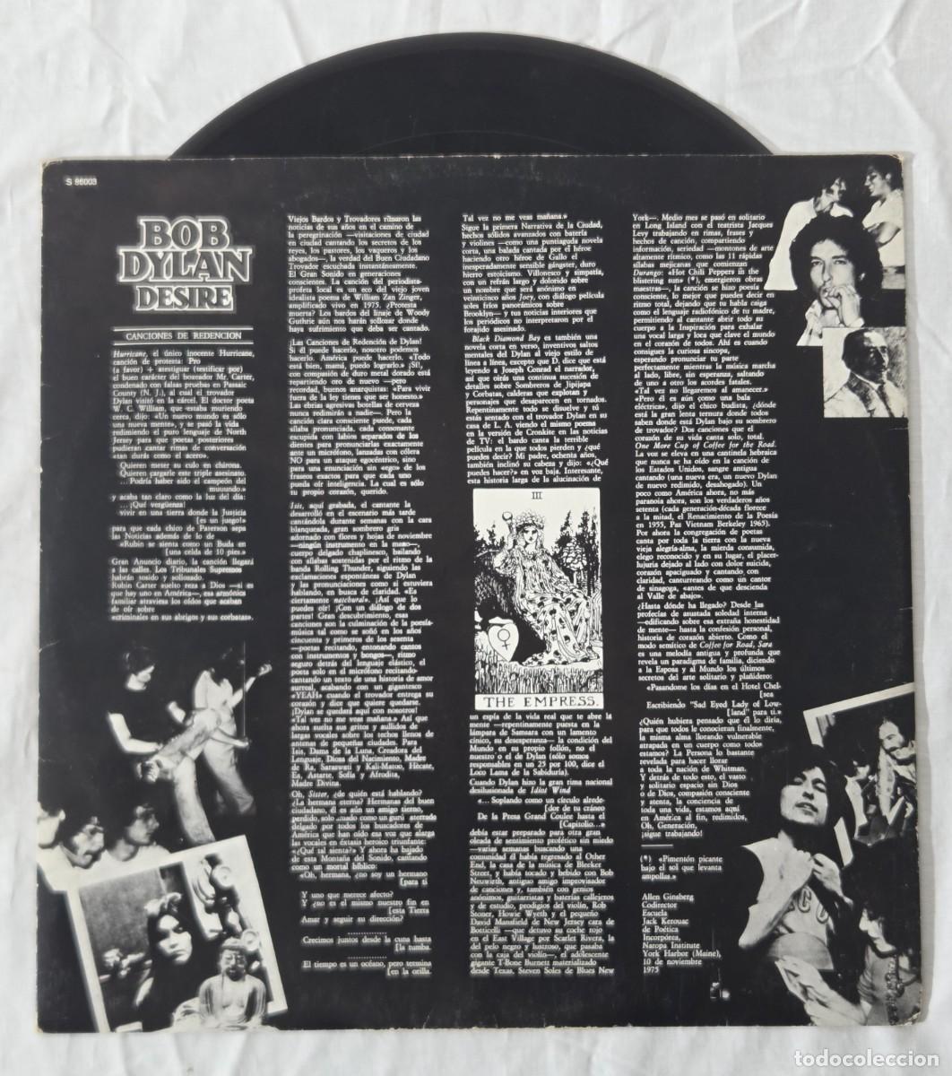 Discos de vinilo: LP Vinilo Bob Dylan, Desire, 1976 - Foto 5